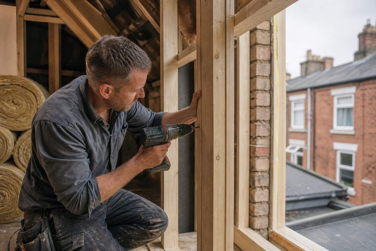 Loft conversion dormer framing in Colchester